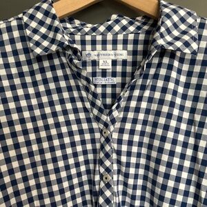 Southern Tide Gingham Performance Shirt (Women's XL)